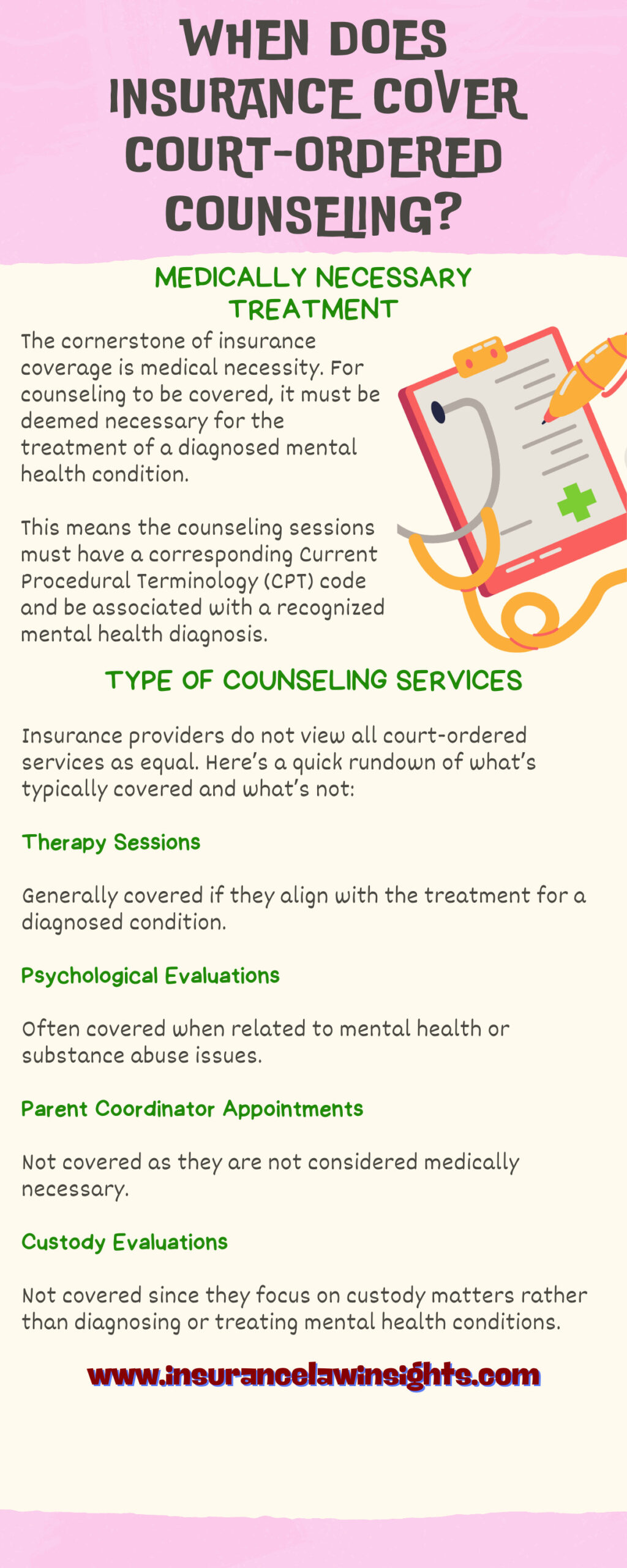 Court-Ordered Counseling Insurance